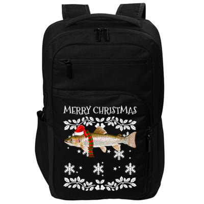 Fish Merry Christmas Ornat Rainbow Trout Ugly Xmas Cute Gift Impact Tech Backpack