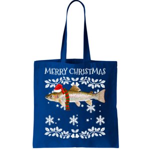 Fish Merry Christmas Ornat Rainbow Trout Ugly Xmas Cute Gift Tote Bag