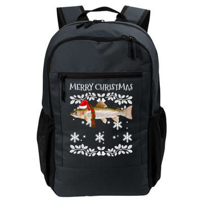 Fish Merry Christmas Ornat Rainbow Trout Ugly Xmas Cute Gift Daily Commute Backpack