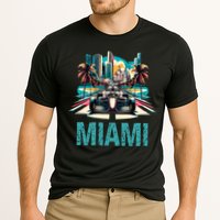 Formula Miami City Racing Circuit Car Map Grand Prix Race Cooling Performance Crew T-Shirt