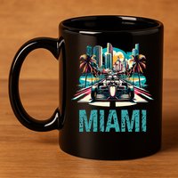 Formula Miami City Racing Circuit Car Map Grand Prix Race 11oz C Handle Ceramic Mug