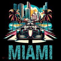 Formula Miami City Racing Circuit Car Map Grand Prix Race 16 in Basic Backpack