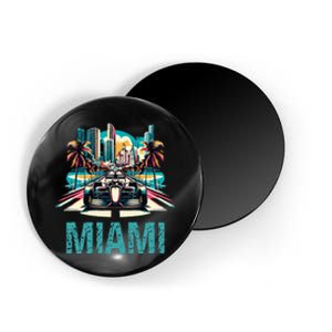 Formula Miami City Racing Circuit Car Map Grand Prix Race Magnet