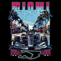 Formula Miami City Racing Racetrack Car Map Grand Prix Race Backpack