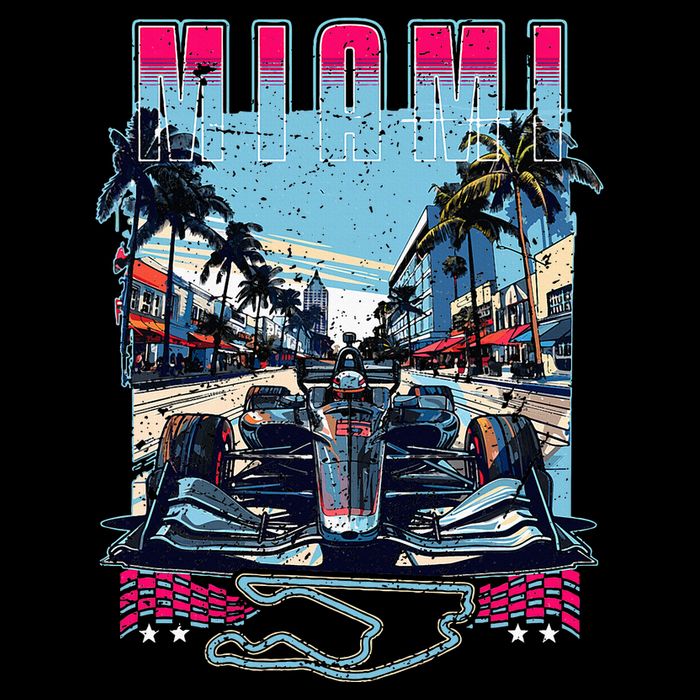 Formula Miami City Racing Racetrack Car Map Grand Prix Race Backpack