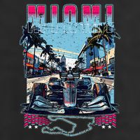 Formula Miami City Racing Racetrack Car Map Grand Prix Race Beanie