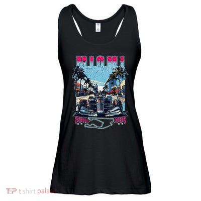 Formula Miami City Racing Racetrack Car Map Grand Prix Race Ladies Essential Flowy Tank