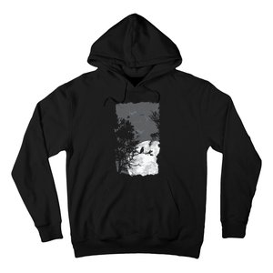 Full Moon Crow Gloomy Forest Costume Awesome Halloween Gift Hoodie