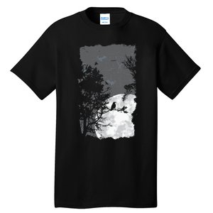 Full Moon Crow Gloomy Forest Costume Awesome Halloween Gift Tall T-Shirt