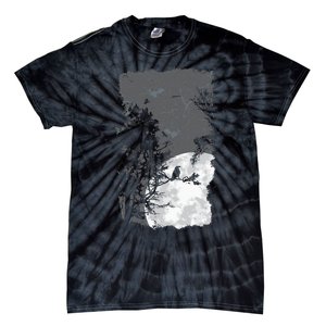 Full Moon Crow Gloomy Forest Costume Awesome Halloween Gift Tie-Dye T-Shirt