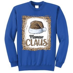 Funny Mamaw Claus Christmas Family Matching Pajama Leopard Gift Sweatshirt