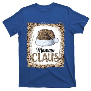 Funny Mamaw Claus Christmas Family Matching Pajama Leopard Gift T-Shirt