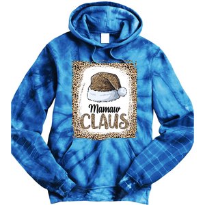 Funny Mamaw Claus Christmas Family Matching Pajama Leopard Gift Tie Dye Hoodie