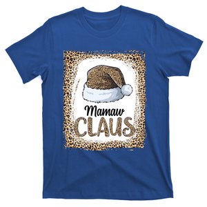 Funny Mamaw Claus Christmas Family Matching Pajama Leopard Gift T-Shirt