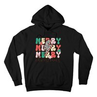 Festive Merry Christmas Holiday Candy Cane Graphic Hoodie