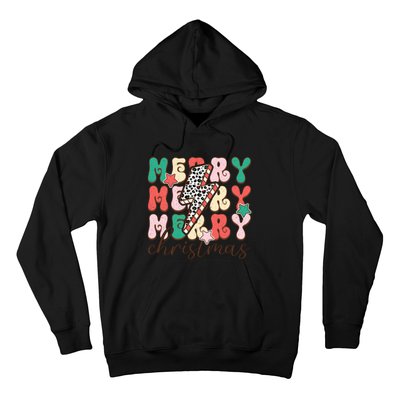 Festive Merry Christmas Holiday Candy Cane Graphic Hoodie