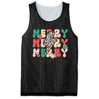 Festive Merry Christmas Holiday Candy Cane Graphic Mesh Reversible Basketball Jersey Tank