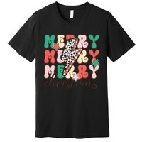 Festive Merry Christmas Holiday Candy Cane Graphic Premium T-Shirt