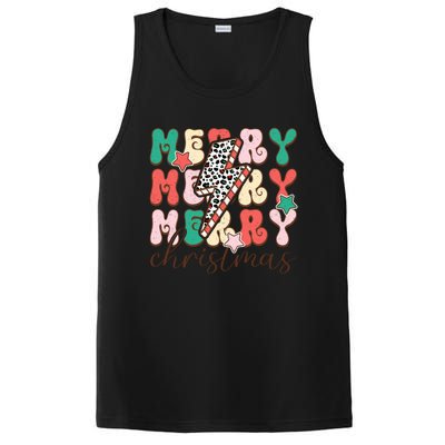 Festive Merry Christmas Holiday Candy Cane Graphic PosiCharge Competitor Tank