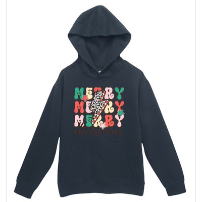 Festive Merry Christmas Holiday Candy Cane Graphic Urban Pullover Hoodie