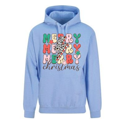 Festive Merry Christmas Holiday Candy Cane Graphic Unisex Surf Hoodie