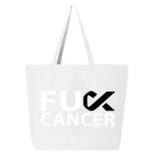 Fuck Melanoma Cancer F U Fu Black Ribbon Cancer Awareness Cool Gift 25L Jumbo Tote