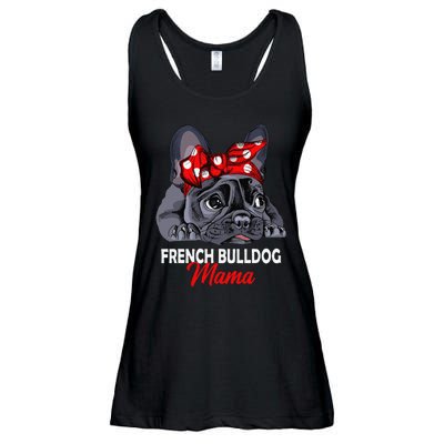 Frenchie Mama Cute French Bulldog Dog Mom Funny Ladies Essential Flowy Tank