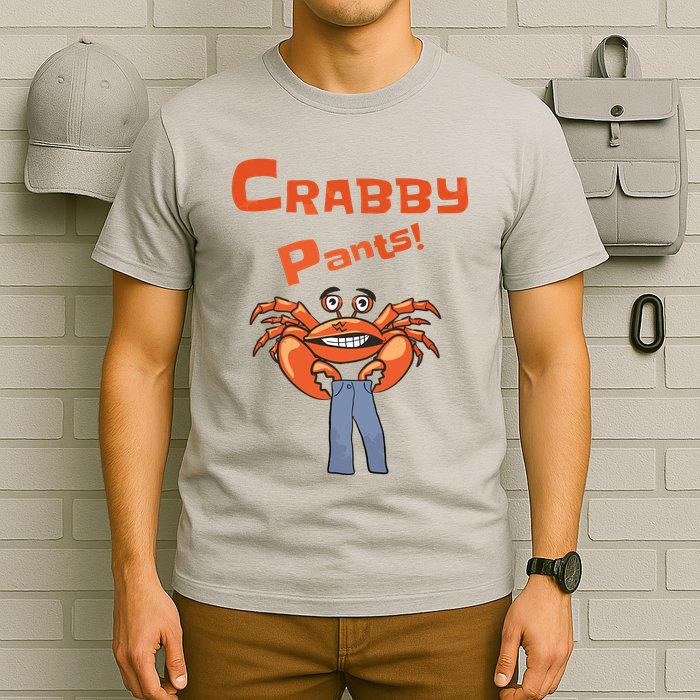 Funny Meme Crabby Pants With Crab T-Shirt