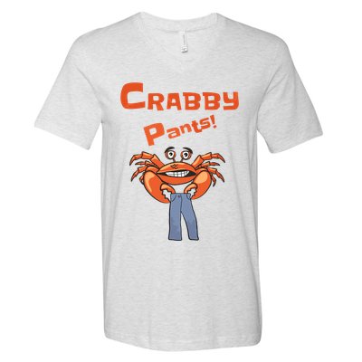 Funny Meme Crabby Pants With Crab V-Neck T-Shirt