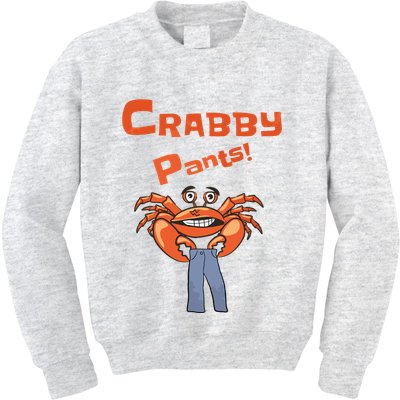 Funny Meme Crabby Pants With Crab Kids Sweatshirt