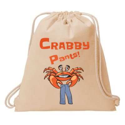 Funny Meme Crabby Pants With Crab Drawstring Bag