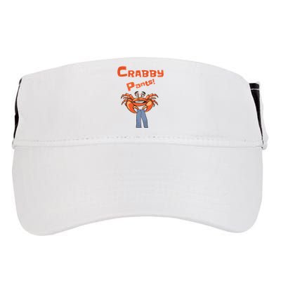 Funny Meme Crabby Pants With Crab Adult Drive Performance Visor