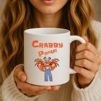 Funny Meme Crabby Pants With Crab Mug