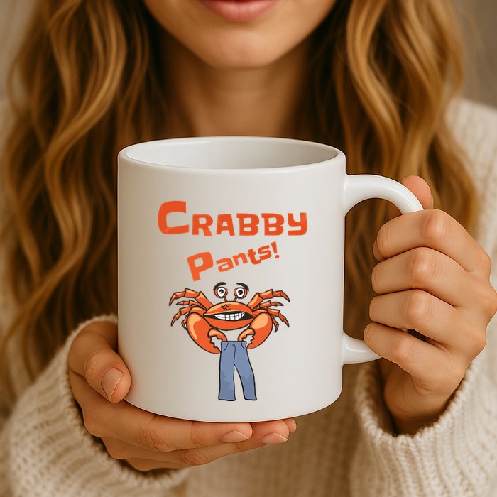 Funny Meme Crabby Pants With Crab Mug