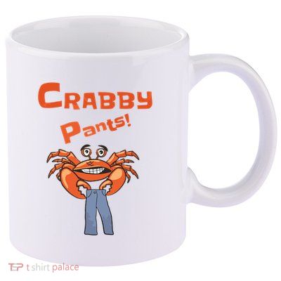 Funny Meme Crabby Pants With Crab 11oz C Handle Ceramic Mug
