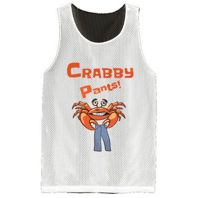 Funny Meme Crabby Pants With Crab Mesh Reversible Basketball Jersey Tank