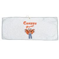 Funny Meme Crabby Pants With Crab Large Microfiber Waffle Golf Towel