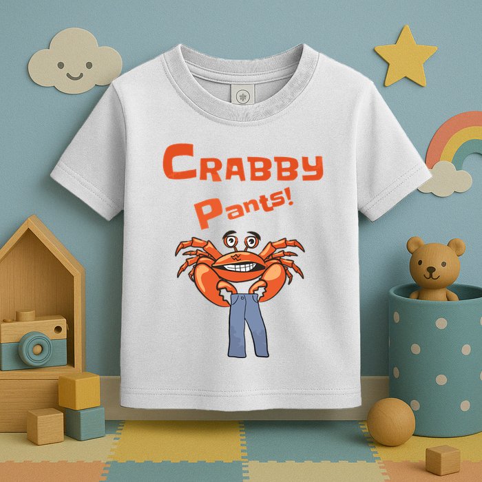 Funny Meme Crabby Pants With Crab Toddler T-Shirt