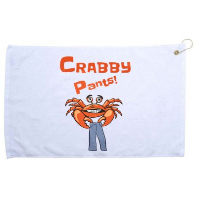 Funny Meme Crabby Pants With Crab Grommeted Golf Towel