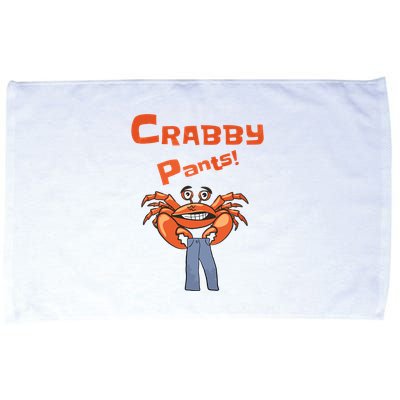 Funny Meme Crabby Pants With Crab Microfiber Hand Towel