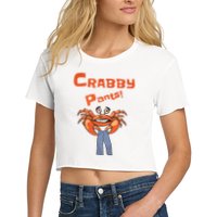 Funny Meme Crabby Pants With Crab Women's Crop Top Tee