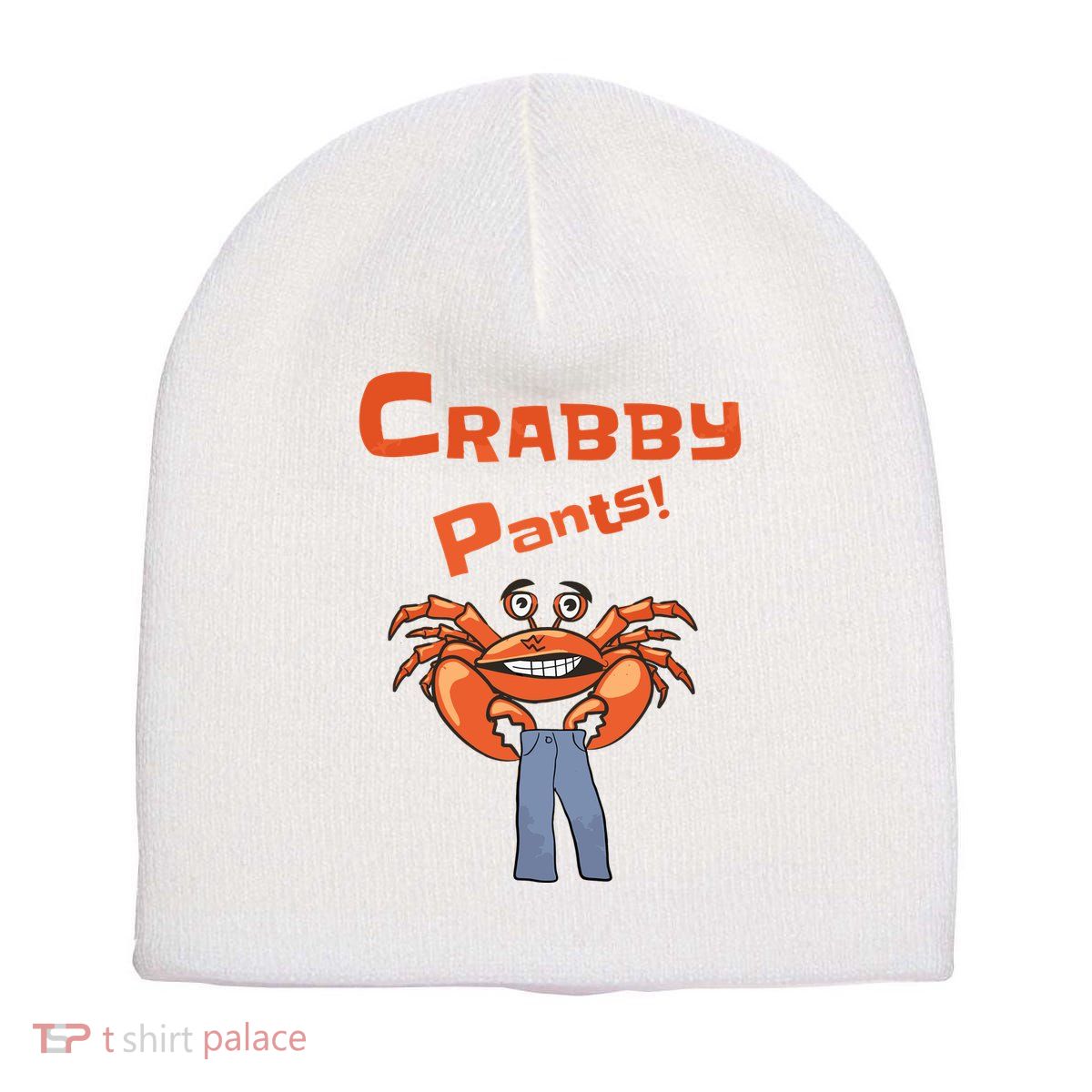 Funny Meme Crabby Pants With Crab Short Acrylic Beanie
