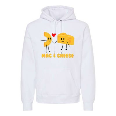 Funny Mac & Cheese Love Food Cute Veggie Gift Premium Hoodie