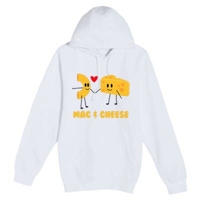 Funny Mac & Cheese Love Food Cute Veggie Gift Premium Pullover Hoodie