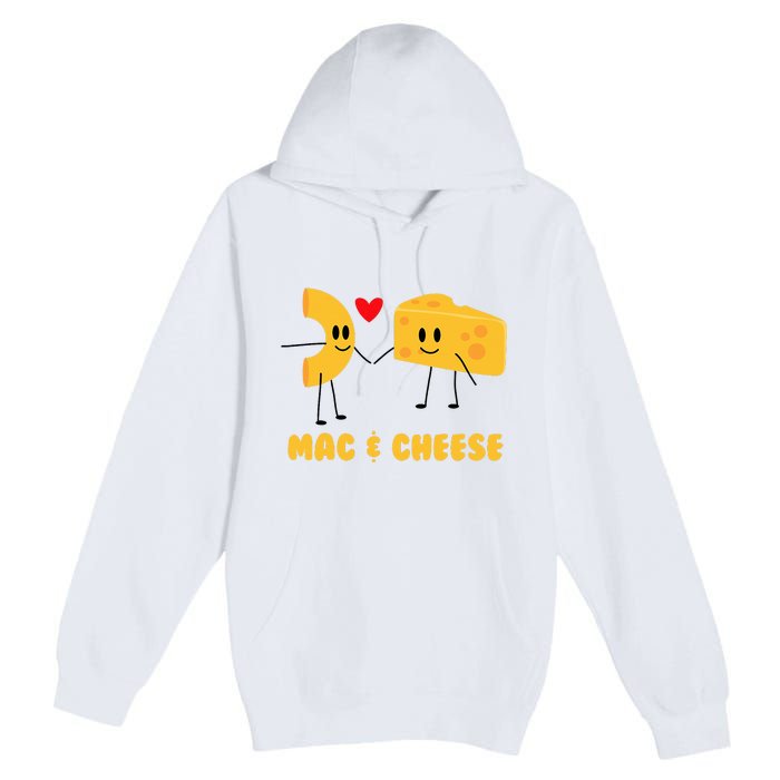 Funny Mac & Cheese Love Food Cute Veggie Gift Premium Pullover Hoodie