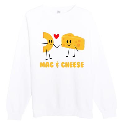 Funny Mac & Cheese Love Food Cute Veggie Gift Premium Crewneck Sweatshirt