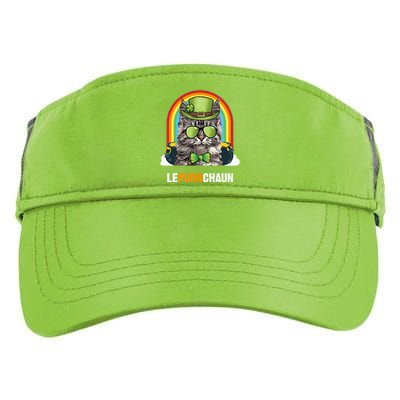 Funny Maine Coon Cat Lepurrchaun St Patricks Day Gift Adult Drive Performance Visor