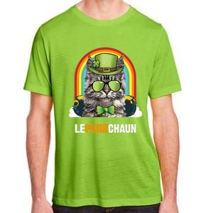 Funny Maine Coon Cat Lepurrchaun St Patricks Day Gift Adult ChromaSoft Performance T-Shirt