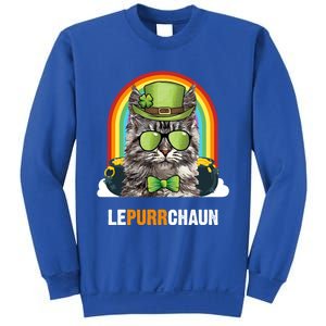 Funny Maine Coon Cat Lepurrchaun St Patricks Day Gift Sweatshirt