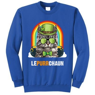 Funny Maine Coon Cat Lepurrchaun St Patricks Day Gift Sweatshirt